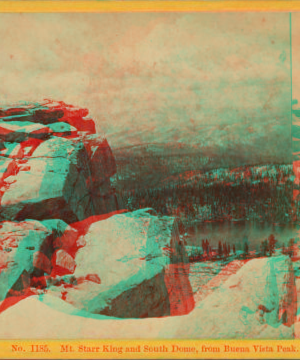 Mt. Starr King and South Dome, from Buena Vista Peak. ca. 1870