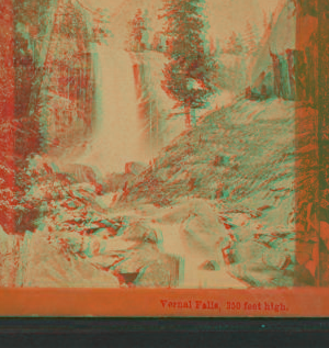 Vernal Falls, 350 feet high. 1870?-1885?