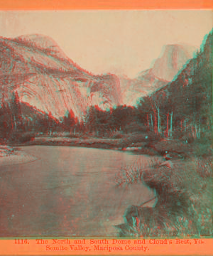 The North and South Domes and Cloud's Rest, Yosemite Valley,  Mariposa County. 1864?-1874?