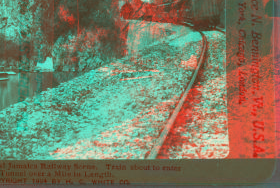 A Typical Jamaica Railway Scene. Train about to enter Tunnel over a Mile in Length. 1904