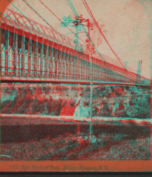 Side view of Suspension Bridge, Niagara, N.Y. 1860?-1895?