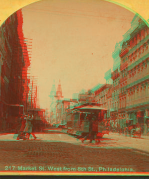 Market Street, west from 8th St., Philadelphia. 1865?-1907