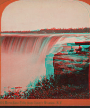 Horse Shoe Falls from Canada, Niagara, N.Y. 1860?-1895?