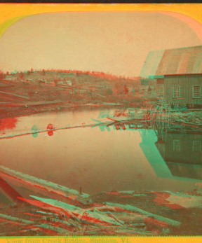 View from Creek Bridge, Sheldon, Vt. 1870?-1900? 1871