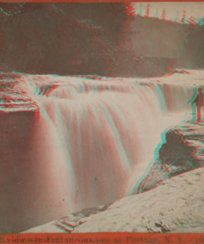 Lower Fall of Genesee at Portage, N.Y. (front view, instantaneous.) [ca. 1870] [1858?-1885?]