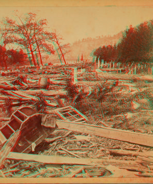 A scene up Stony Creek. A view of the Sandyville Cemetery. 1889