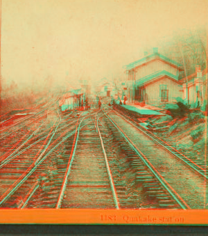 Quakake [railroad] station. 1865?-1880?