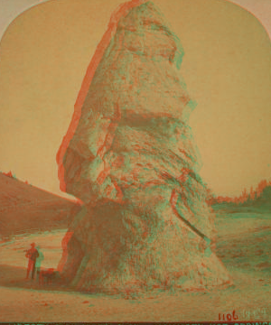 Liberty Cap, 49 feet high. Mammoth Hot Springs. 1885?-1888?