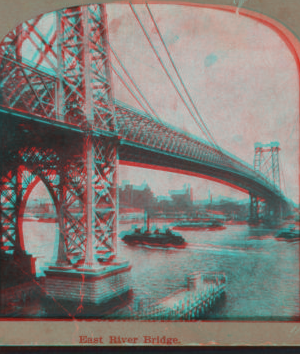 East River bridge. 1858?-1905? [ca. 1900]