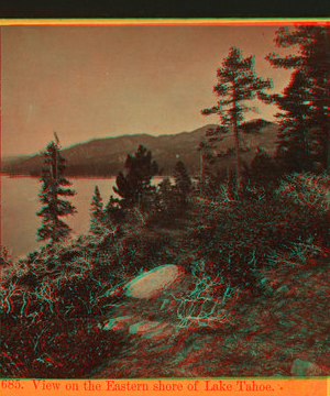 View on the Eastern shore of Lake Tahoe. 1865?-1905? ca. 1865