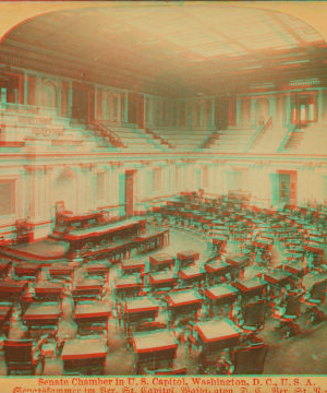 Senate Chamber in U.S. Capitol, Washington, D.C. 1870?-1895?