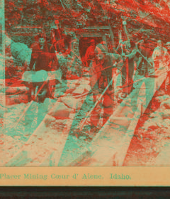 Placer mining, Coeur d'Alene, Idaho. 1865?-1900?