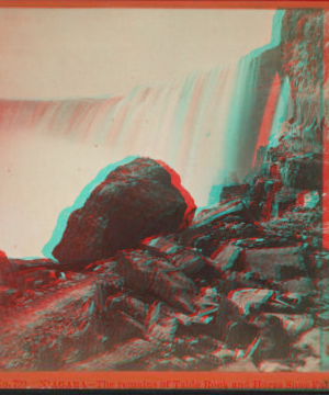 Niagara - The remains of Table Rock and Horse Shoe Fall. [1863?-1880?]