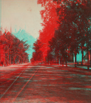 Genesee Street, Utica, from Cottage St. looking down. [1866?-1900?]