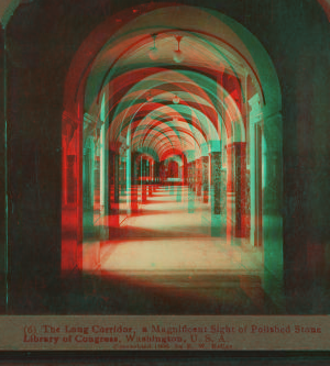 The Long Corridor, a Magnificent Sight of Polished Stone, Library of Congress, Washington, U.S.A. 1890?-1910? ca. 1910