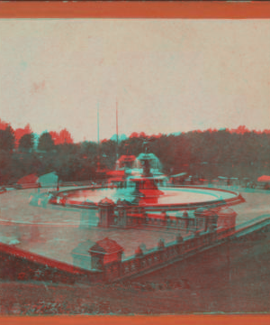 The Fountain, the Esplanade of the Terrace. The Lake and Ramble in the distance. [1860?-1875?]