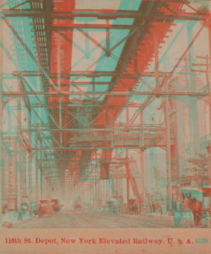 116th st. depot, New York elevated railway. U. S. A. 1870?-1905?