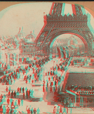 The Eiffel Tower- Champ de Mars in the distance, Paris Exposition. 1900