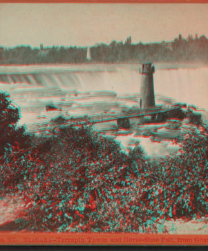Niagara - Terrapin Tower and Horse-Shoe Fall, from Goat Island. [1863?-1880?]