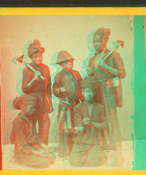 [Studio portait of young chimney sweeps.] 1868?-1900?