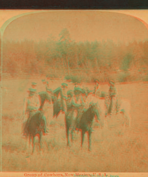 Group of cowboys, New Mexico, U.S.A. 1870?-1900?