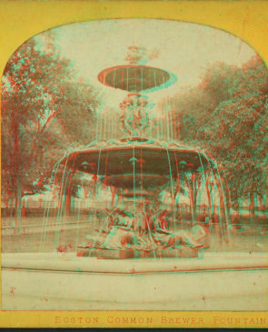 Boston Common Brewer fountain. 1860?-1890?