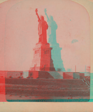 Bartholdi Statue of Liberty, New York Harbor. 1865?-1910? [ca. 1860]