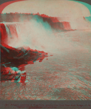 Niagara, mightiest of Waterfalls. General view from Steel Arch Bridge, U.S.A. 1895-1903