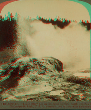 The 'Tea Kettle,' boiling hot from Mother Earthís hidden fires, Yellowstone Park, U.S.A. 1901, 1903, 1904