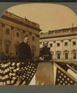 President McKinley and Admiral Dewey reviewing the troops - Presentation of the Sword, Washington, D.C., Oct 3, 1899 1870?-1905? 1899