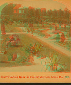 Shaw's Garden from the Conservatory, St. Louis. Mo. 1870?-1900? 1877-1909