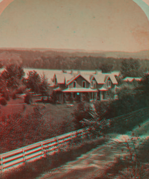 Residence of Dr. Jackson and Conesus Lake, from Road. [1858?]-1891