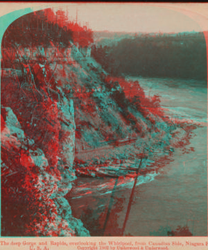 The Deep Gorge and Rapids, overlooking the Whirlpool, from Canadian side, Niagara Falls, U.S.A. 1895-1903