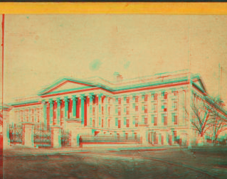 The Treasury Buildings, from Pennsylvania Avenue. 1860-1880 1860?-1880?