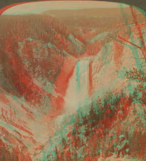 From Pt. Lookout, 1,000 ft. above river, up caÒon to Lower Falls (308 ft.) Yellowstone Park, U.S.A. 1901, 1903, 1904