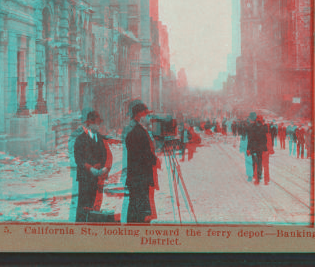 California St., looking toward the Ferry Depot, Banking District. 1906