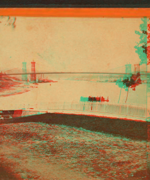 The Cincinnati and Covington suspension bridge (general view). 1865?-1895?