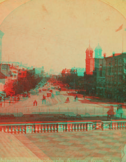 Washington, Pennsylvania Avenue from Treasury. 1865-1920 1865?-1920?