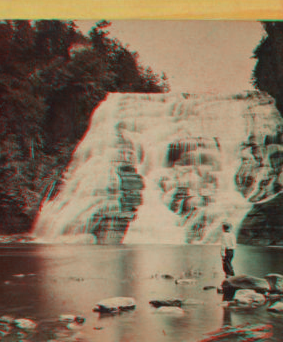 Ithaca Fall, 160 feet high and 150 feet broad, Fall Creek. [1865?1880?]