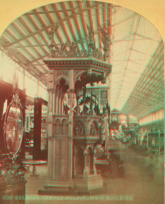 Belgian carved pulpit, Main building. 1876