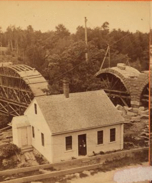 Sudbury River Conduit, B.W.W., div. 4, sec. 15, Sept. 13, 1876. View of centring of arch "A" taken from Ellis St. and looking north. 1876?-1878?