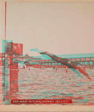 Man diving, Coney Island. c1896 [1865?]-1919