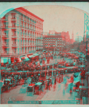 Looking up 5th Avenue from 23rd Street. June 24, 1875 1859-1899