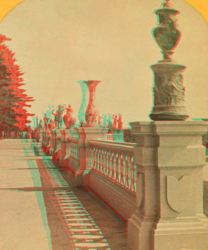 Balustrade of floral art garden. 1870?-1895?