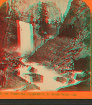 Vernal Fall, height 400 feet, Yo Semite Valley, Cal. 1870?-1883?