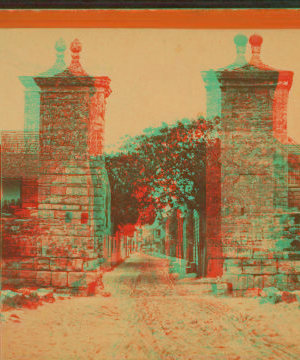 City gates, looking into St. George St. 1868?-1905?