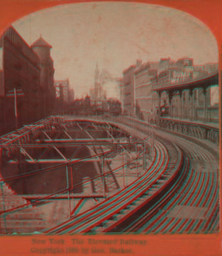 New York the elevated railway. 1870?-1905? 1885