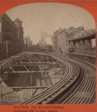 New York the elevated railway. 1870?-1905? 1885