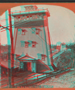 New Suspension Bridge and Tower, Niagara Falls. 1860?-1895?