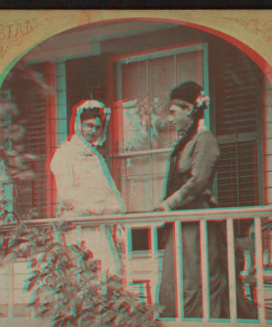 [Portrait of two women standing on the porch.] [1860?-1880?]